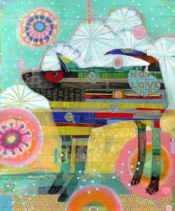 Framed Snowflake on His Nose Print