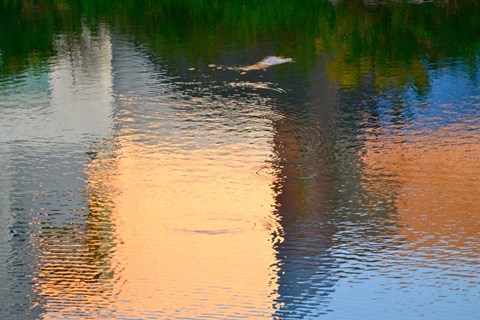 Framed Reflection on the Iowa River No. 1 Print