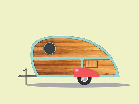 Framed Teardrop Camper Print