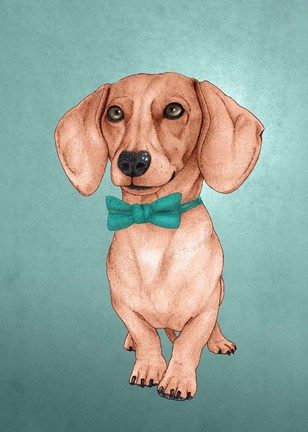 Framed Wiener Dog Print