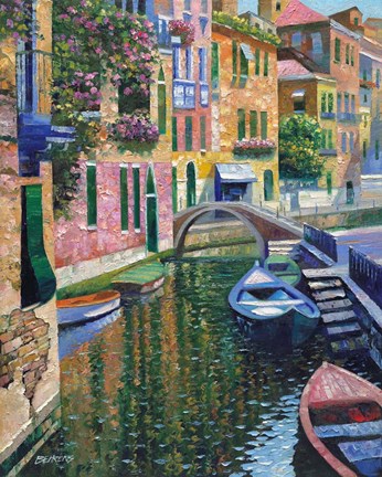 Framed Romantic Canal Print