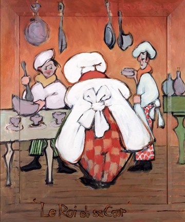 Framed Le Roi et sa Cour Print