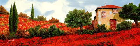 Framed I Papaveri Sulle Colline Print