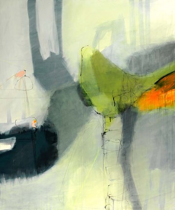 Framed Green Bird Print