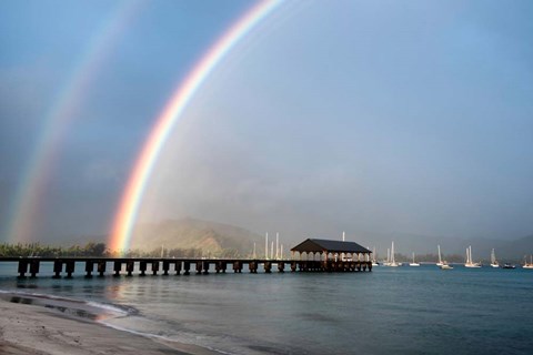 Framed Rainbows at Hanalei Print