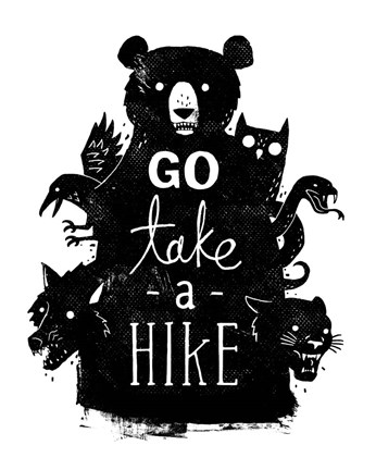 Framed Go Take a Hike Print
