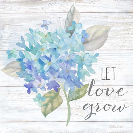 Framed Farmhouse Hydrangea II Print