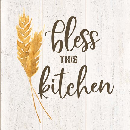 Framed Farm Life I Bless This Kitchen Print