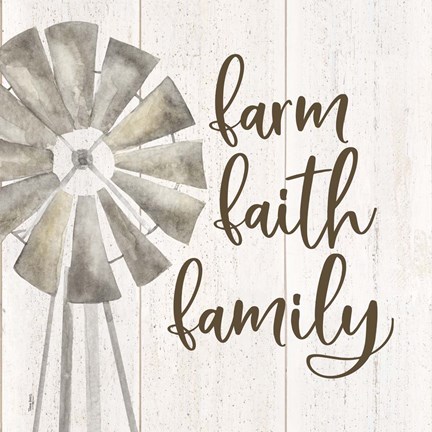 Framed Farm Life III Farm Faith Family Print
