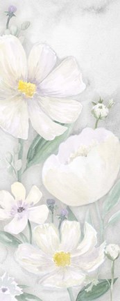 Framed Peaceful Repose Gray Panel I Print