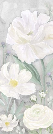 Framed Peaceful Repose Gray Panel II Print