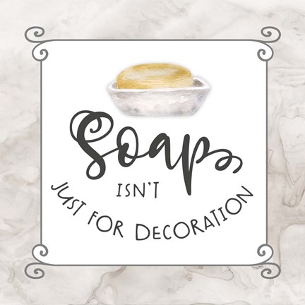 Framed Bath Humor Soap Print