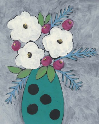 Framed Floral Frolic II Print