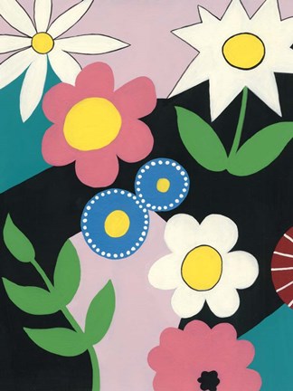 Framed Vivid Blossoms II Print