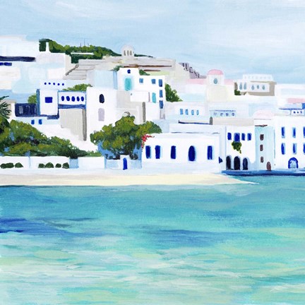 Framed Mykonos I Print