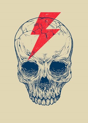Framed Skull Bolt Print