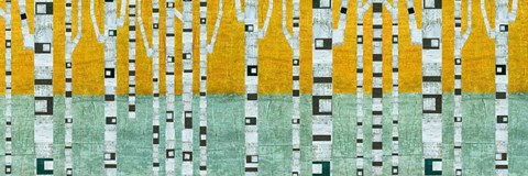 Framed Birches in Early Winter Print