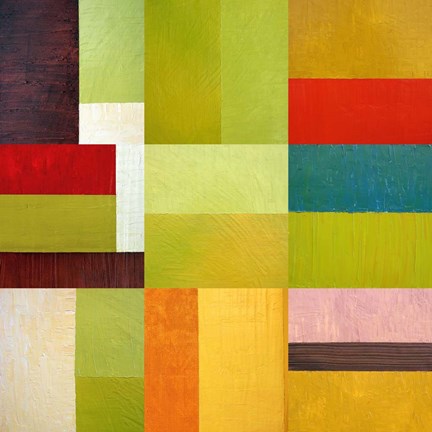 Framed Color Study Abstract 1 Print