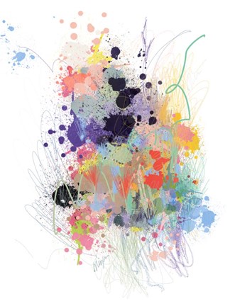 Framed Lavender Wildflower Explosion Print