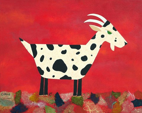 Framed Vincent Van Goat Print