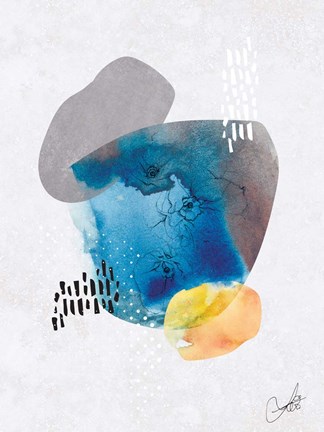 Framed Indigo Blossom No. 1 Print