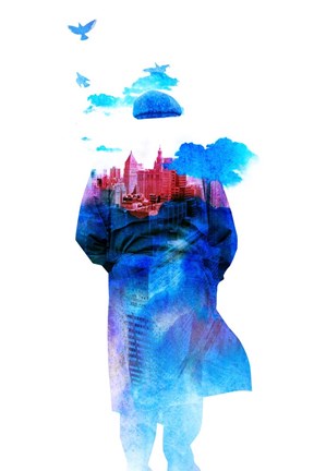 Framed Get Away from Town Print