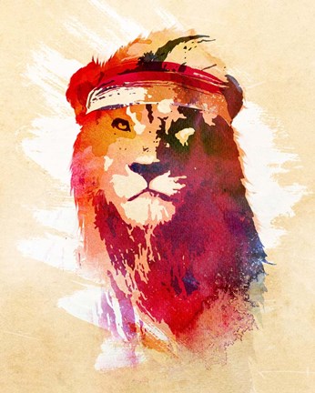 Framed Gym Lion Print