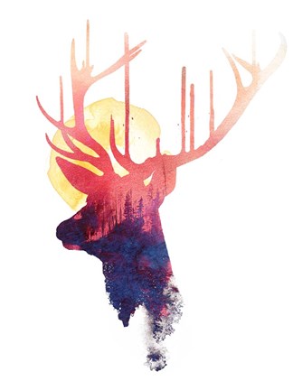 Framed Burning Sun Print