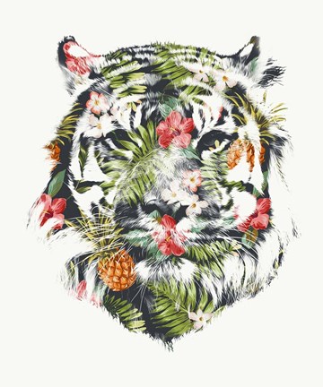 Framed Tropical Tiger Print