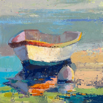 Framed Bottle Green Boat Print