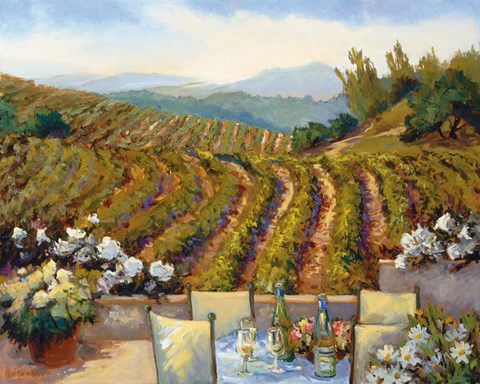 Framed Vineyards to Mount St. Helena Print