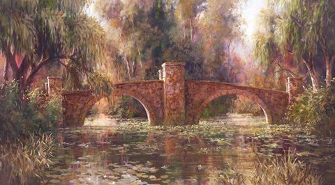 Framed Willow Bridge Print