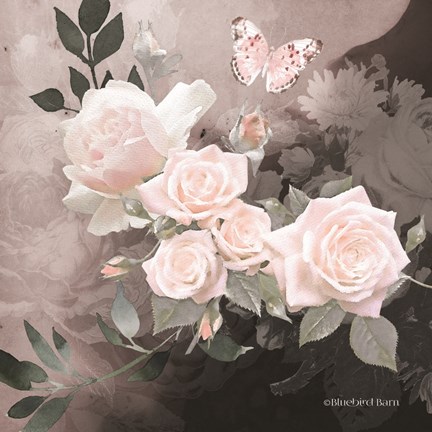 Framed Noir Roses I Print