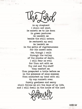 Framed Psalm 23 Print