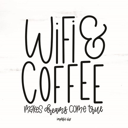 Framed WIFI &amp; Coffee Print