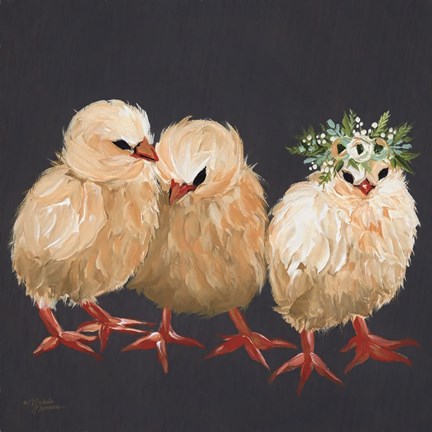 Framed Chick Trio Print