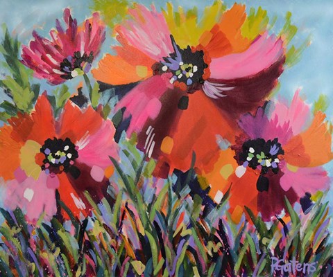 Framed Red Poppy Field Print