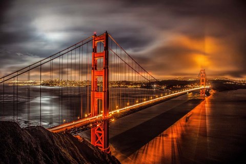 Framed Golden Gate Evening Print