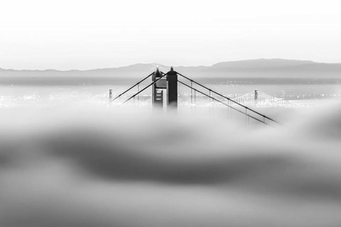 Framed Across the Bay (BW) Print