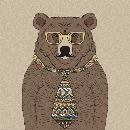 Framed Bear-man Print