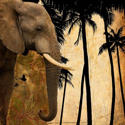 Framed Mighty Elephant 1 Print