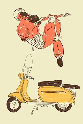 Framed Scooter IV Print