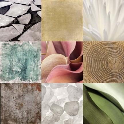 Framed Tiles Decor Ice White Print