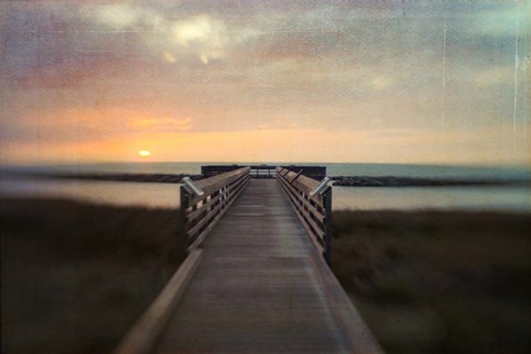 Framed Sunset Pier Print