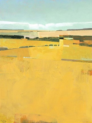 Framed Fence Lines and Fields Print