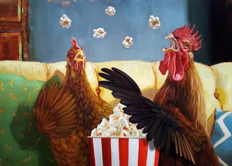 Framed Popcorn Chickens Print