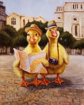 Framed Tourists Print