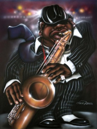 Framed Jazzman Moe Print