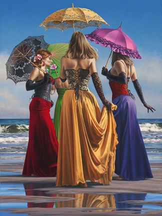 Framed Parasols Print