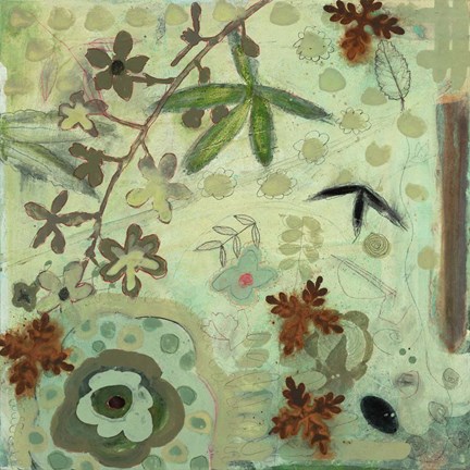 Framed Floral Fantasies 3 Print